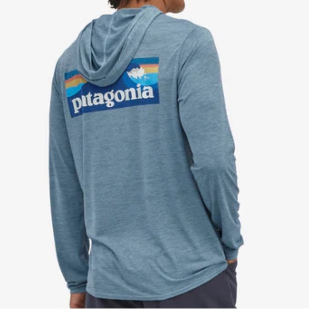 Patagonia Capilene Cool Daily Graphic Hoodie blue grey size 3XL - Picture 2 of 6